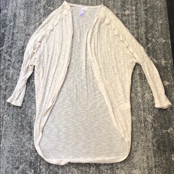 Alya Sweaters - Alya Size Small Cream Open Cardigan